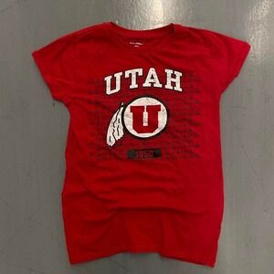 University of Utah red and white tee